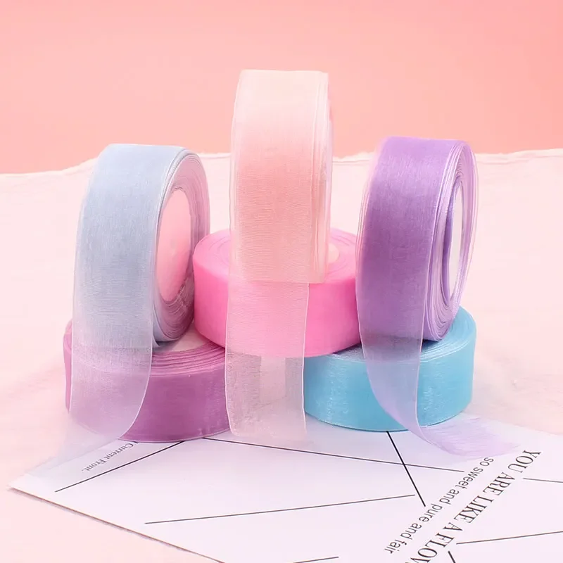 Ribbon Organza Roll - Wstążka szyfonowa organza 4 cm hurtowo